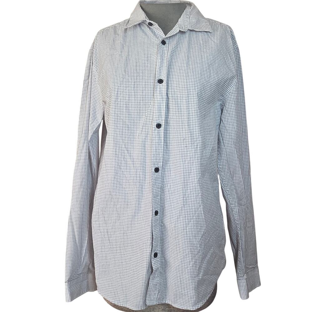 H&M Easy Iron Button Cotton Blend Up Shirt Size Medium